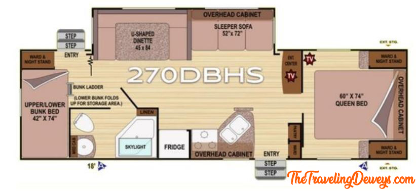 270DBHS Outdoors RV floorplan